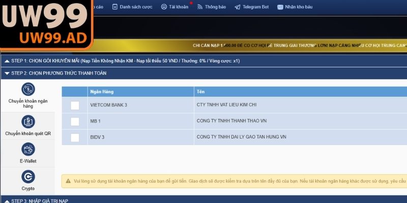 Khi giao dịch thành công, số dư tài khoản sẽ được cập nhật tự động